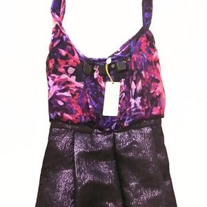 Taylor Swift Fearless Tour floral silk chiffon metallic sparkle dress